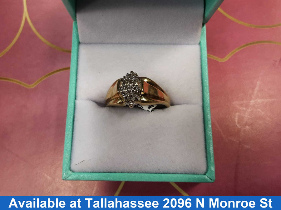 Women's Ring - Yellow Gold 10k (.417) 3.2 grams Size 7.5