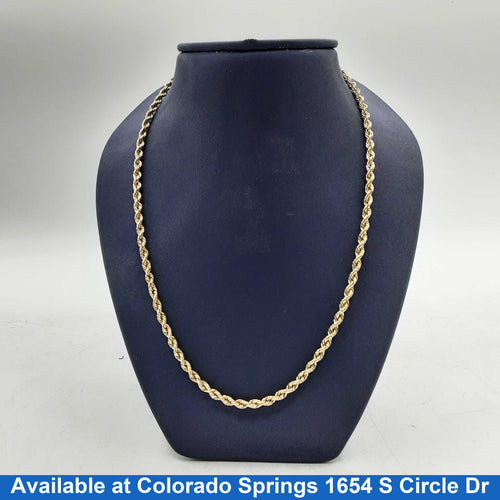 Rope Chain - Yellow Gold 14k (.585) 16.5 grams 20 inch