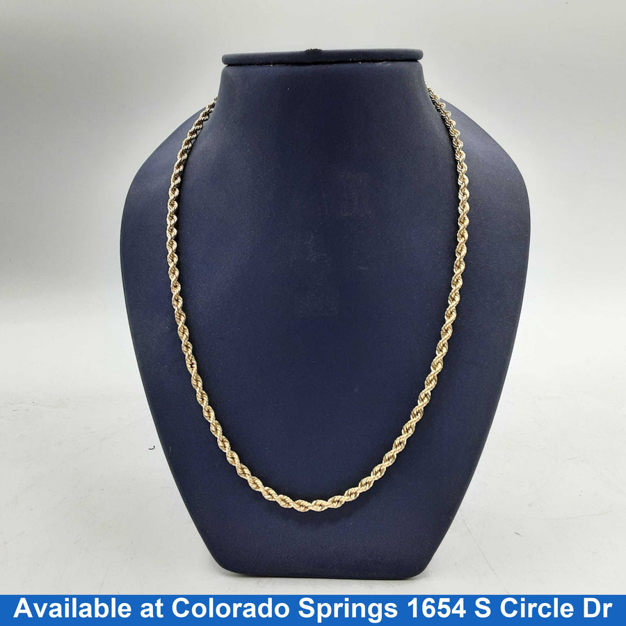 Rope Chain - Yellow Gold 14k (.585) 16.5 grams 20 inch