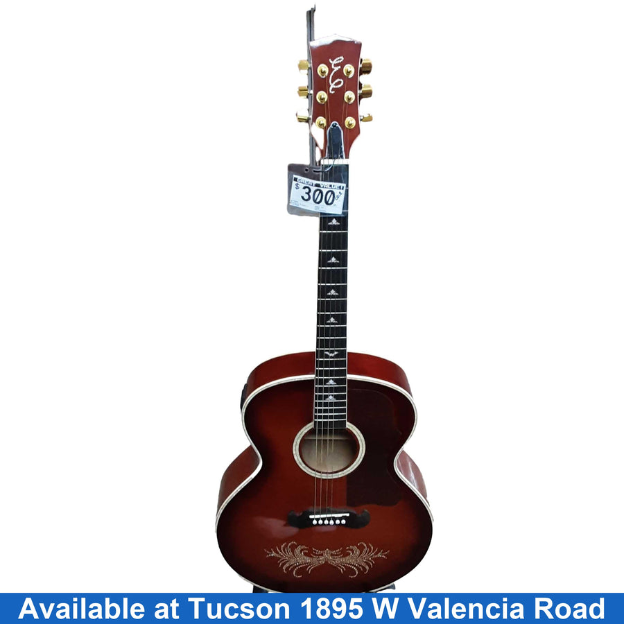 Esteban Amber Ice Brown Acoustic / Electric Classic Guitar