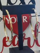 Bangle Earring Tricolor Gold 14k (.585) 3.8 grams