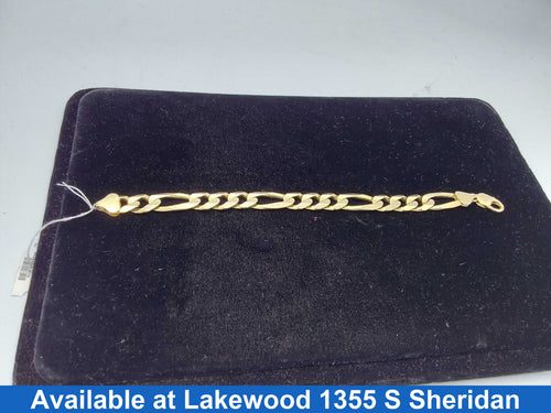 Figaro Bracelet - Yellow Gold 14k (.585) 52.6 grams 9 inch
