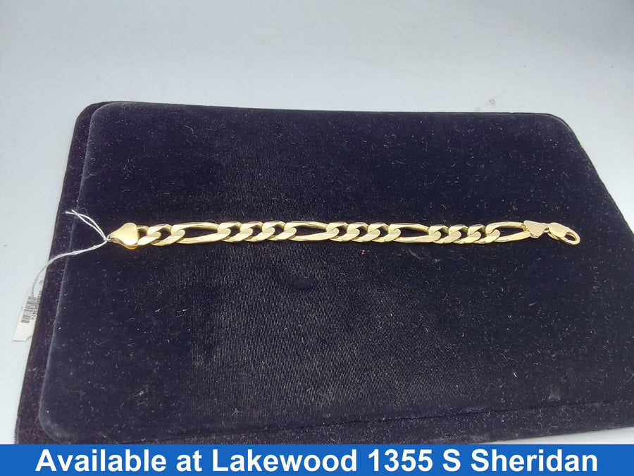 Figaro Bracelet - Yellow Gold 14k (.585) 52.6 grams 9 inch