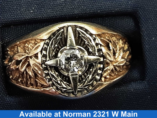 Men's Ring - Yellow Gold 14k (.585) 7.8 grams Size 10.5