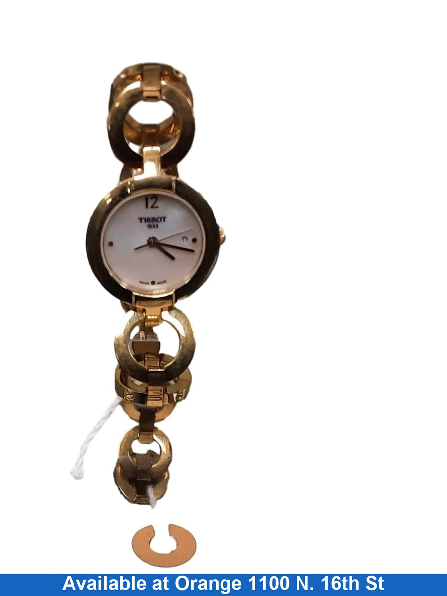 Tissot T084210aqt0-wh Gold Regular Watch