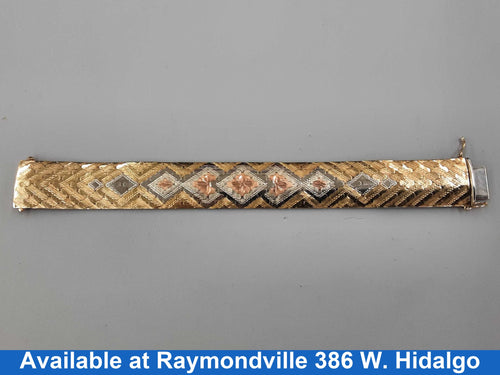 Bracelet - Tricolor Gold 14k (.585) 51.6 grams 7 inch