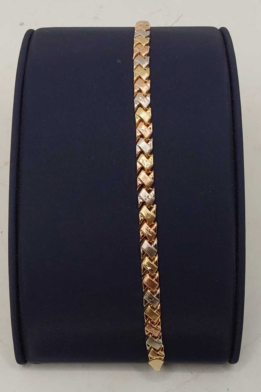 Tricolor Bracelet - Tricolor Gold 14k (.585) 6.17 grams 7 inch