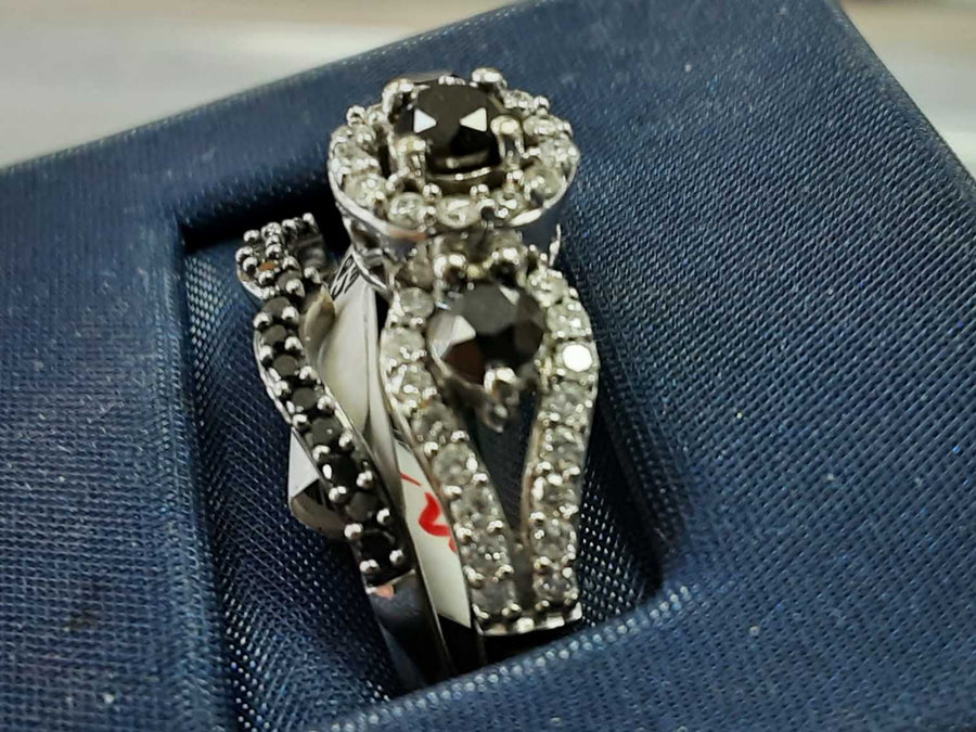Ring - Engagement Set - White Gold 10k (.417) 5.7 grams Size 20