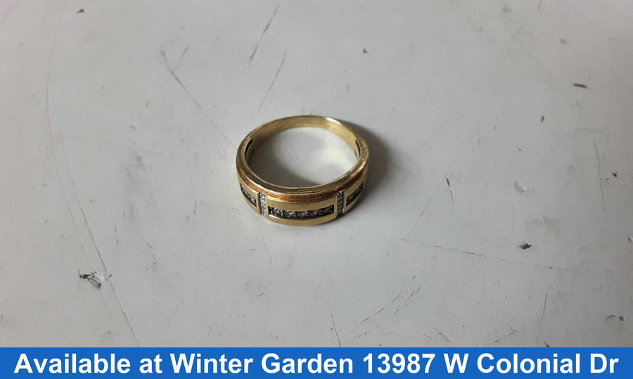 Men's Ring - Yellow Gold 10k (.417) 5.6 grams Size 12