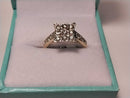 Ring - Engagement Set - Yellow Gold 10k (.417) 2.6 grams Size 7