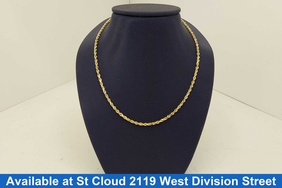 Rope Chain - Yellow Gold 14k (.585) 6.63 grams 18 inch