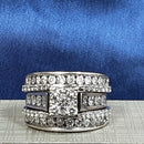 Ring - Wedding Set - White Gold 14k (.585) 12 grams Size 8