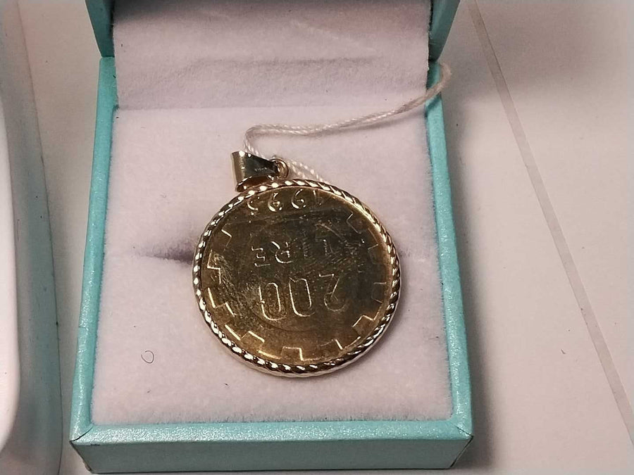 Coin Pendant - Yellow Gold 14k (.585) 5.7 grams