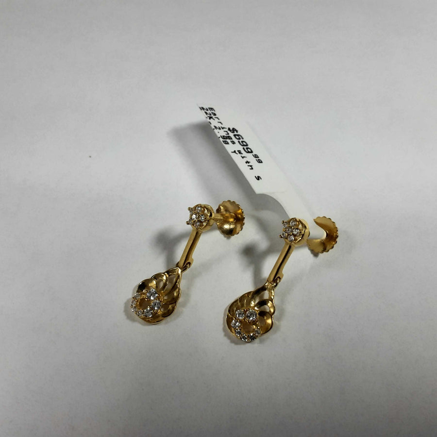 Earrings - Yellow Gold 22k (.917) 2.9 grams