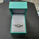 Ring - Wedding Set - White Gold 14k (.585) 3.6 grams Size 6.5