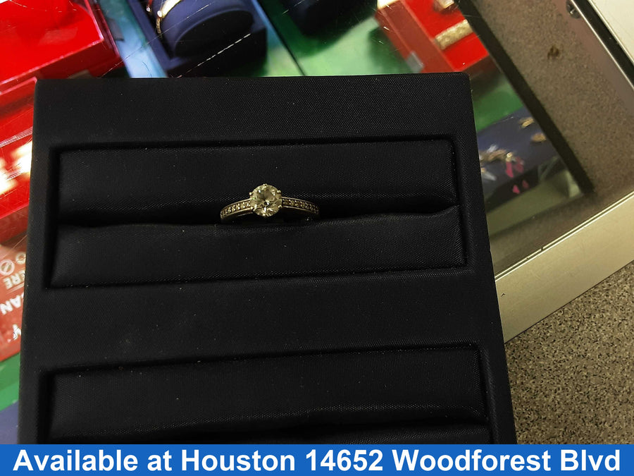 Women's Ring - Solitaire - Silver 2.6 grams Size 20