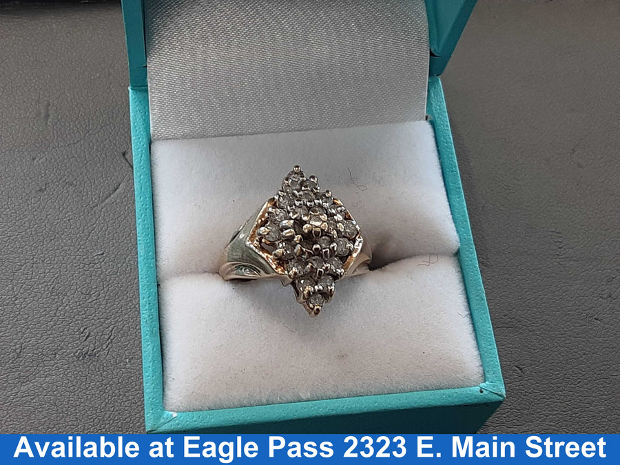 Women's Ring - Yellow Gold 10k (.417) 5.2 grams Size 7