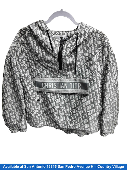 Christian Dior Oblique Anorak Poncho Gray Riding Jacket