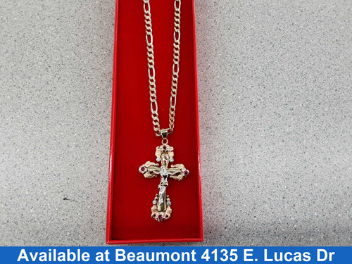 Figaro Chain - Tricolor Gold 14k (.585) 27.4 grams 22 inch