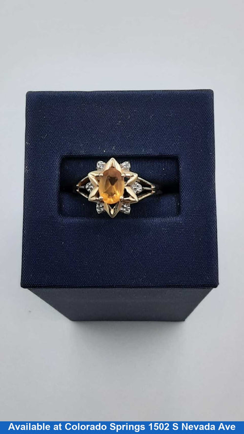 Women's Ring - Yellow Gold 10k (.417) 2.4 grams Size 7