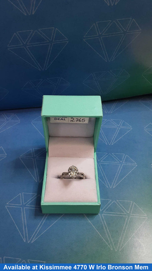 Ring - Engagement Set - White Gold 14k (.585) 4.5 grams Size 7