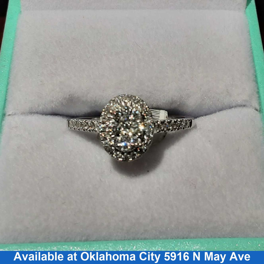 Ring - Engagement Set - White Gold 14k (.585) 2.2 grams Size 7.5