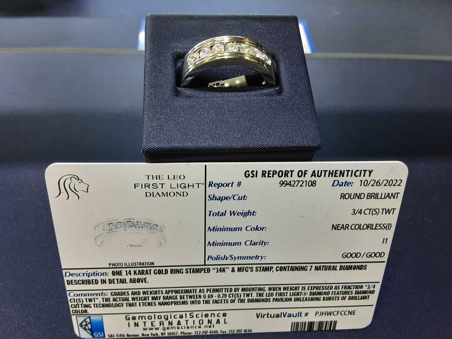Men's Ring - White Gold 14k (.585) 7.4 grams Size 10.5