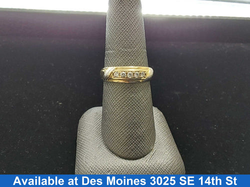 Ring - Wedding Band - Yellow Gold 10k (.417) 2.8 grams Size 7.5