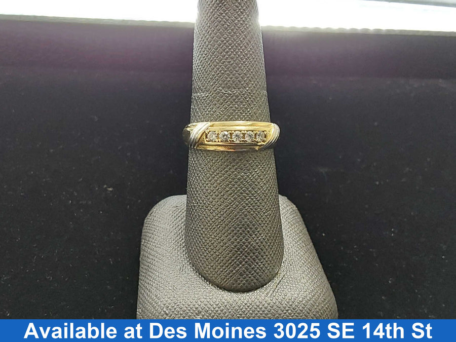 Ring - Wedding Band - Yellow Gold 10k (.417) 2.8 grams Size 7.5