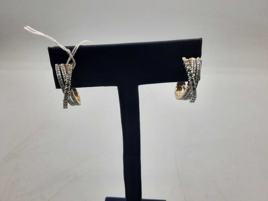Hoop Earrings - Yellow Gold 10k (.417) 4.6 grams