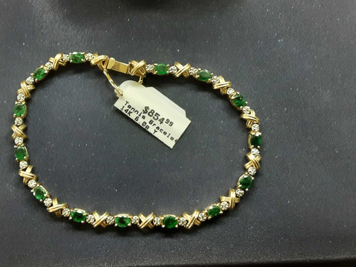 Tennis Bracelet - Yellow Gold 14k (.585) 6 grams 7 inch