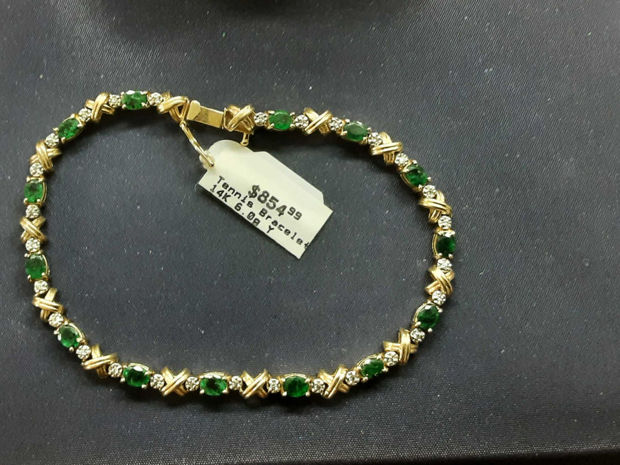 Tennis Bracelet - Yellow Gold 14k (.585) 6 grams 7 inch