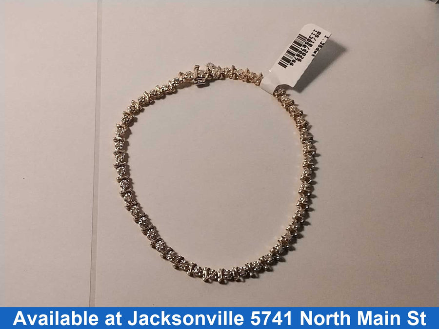 Tennis Bracelet - Yellow Gold 14k (.585) 8.1 grams 8 inch