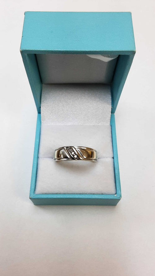 Men's Ring - White Gold 10k (.417) 4.2 grams Size 10.5