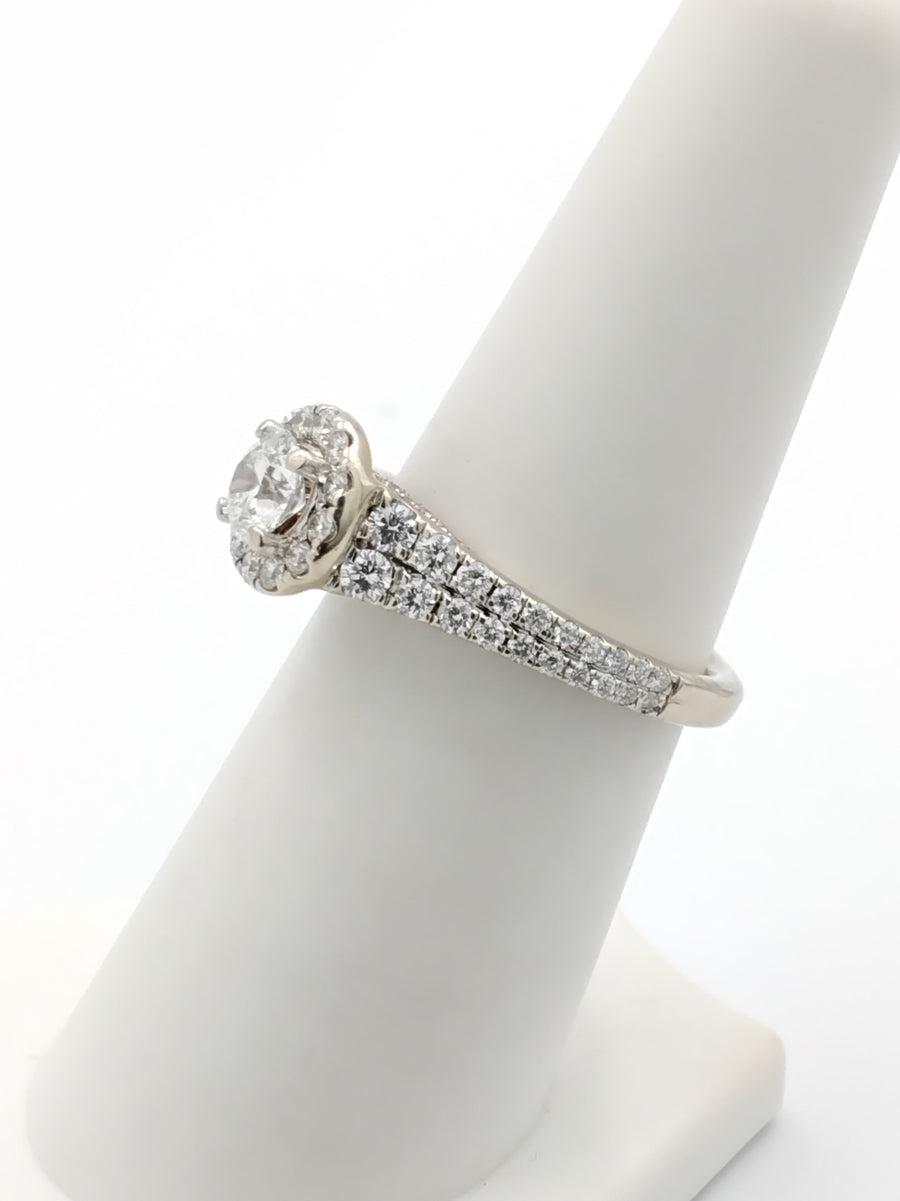 Ring - Wedding Band - White Gold 14k (.585) 4.7 grams Size 6.5