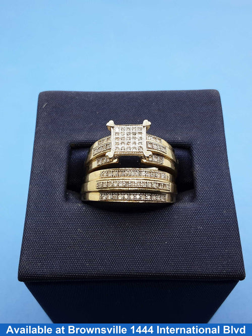 Ring - Engagement Set - Yellow Gold 10k (.417) 5.6 grams Size 6