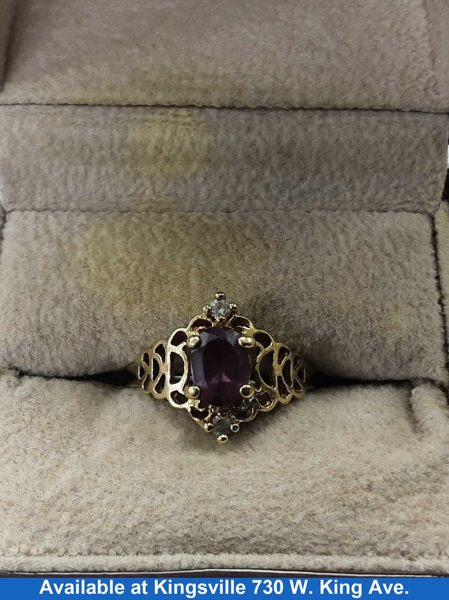 Women's Ring - Yellow Gold 10k (.417) 2.7 grams Size 8