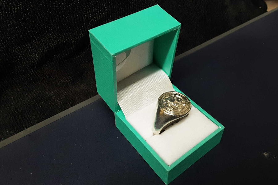Men's Ring - Silver 17.6 grams Size 13.5