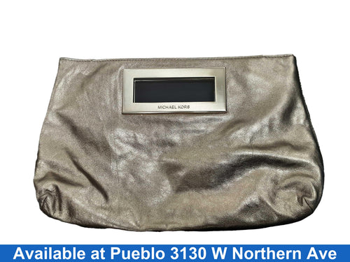 Michael Kors Berkly Clutch Gold Purse / Handbag