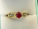 Women's Ring - Yellow Gold 18k (.750) 5.3 grams Size 8