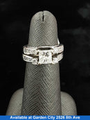 Ring - Engagement Set - White Gold 14k (.585) 7.6 grams Size 5