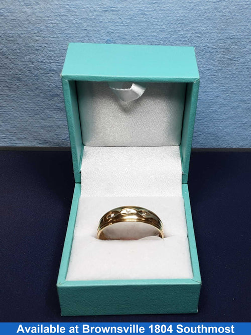 Ring - Wedding Band - Yellow Gold 14k (.585) 3.6 grams Size 12