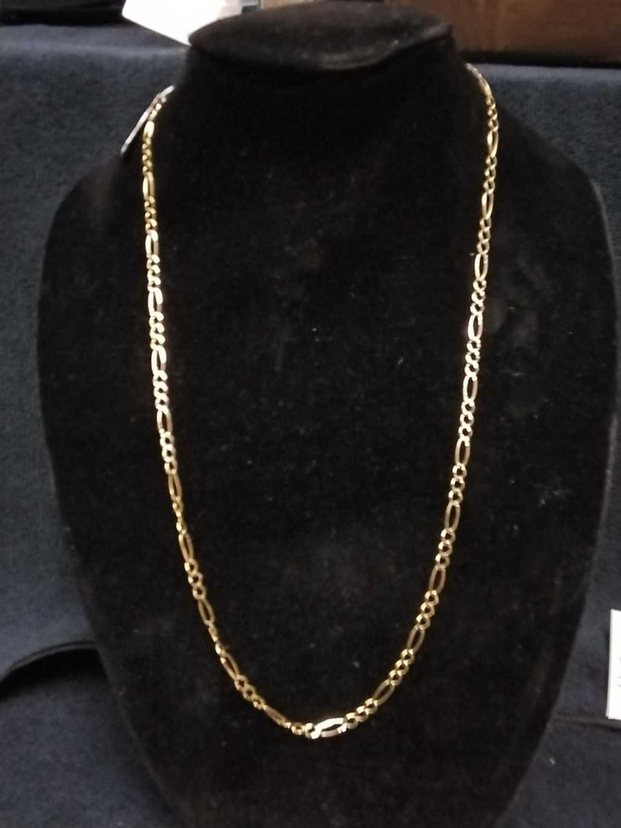 Figaro Chain - Yellow Gold 14k (.585) 13.2 grams 26 inch