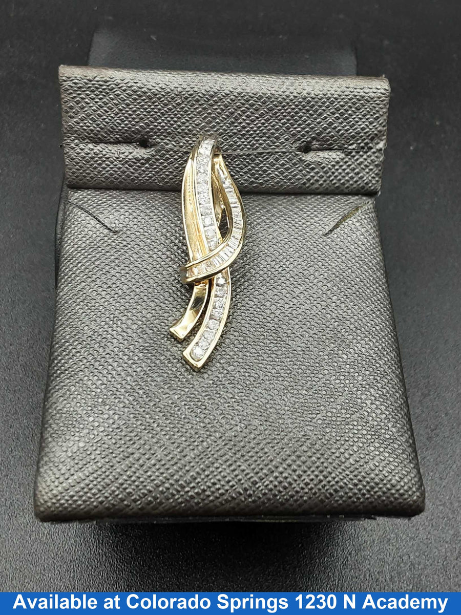 Diamond Pendant - Yellow Gold 14k (.585) 3.1 grams