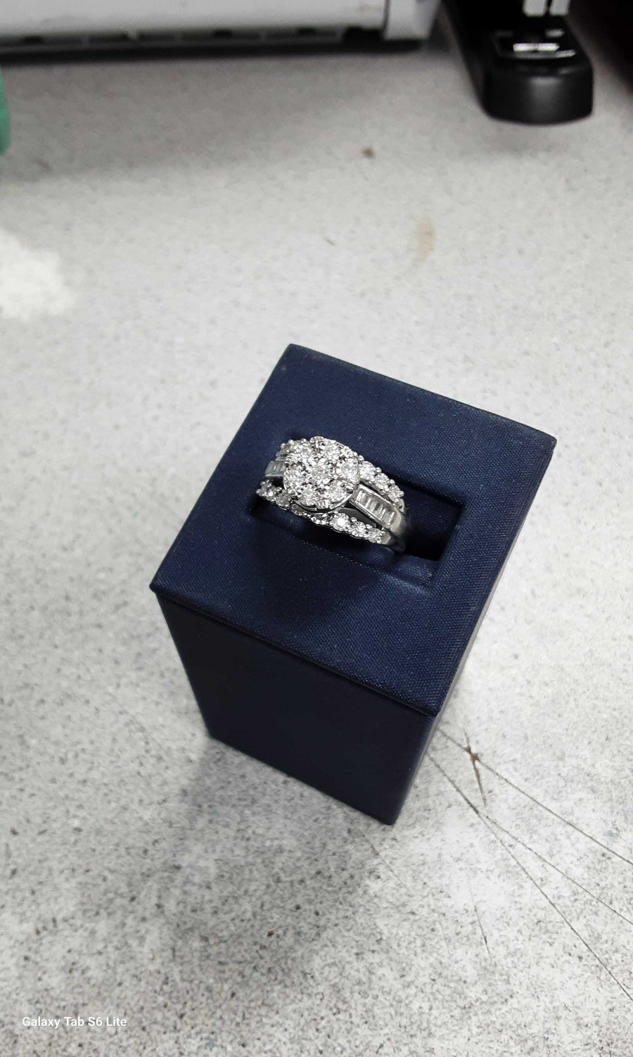 Ring - Wedding Set - White Gold 10k (.417) 4.6 grams Size 7.5