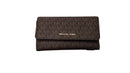 Michael Kors Jet Set Large Logo Trifold Brown Wallet