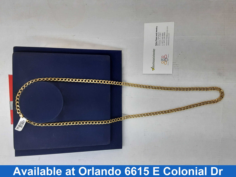 Cuban Link Chain - Yellow Gold 18k (.750) 27.5 grams 28 inch