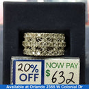 Women's Ring - White Gold 10k (.417) 5.6 grams Size 7