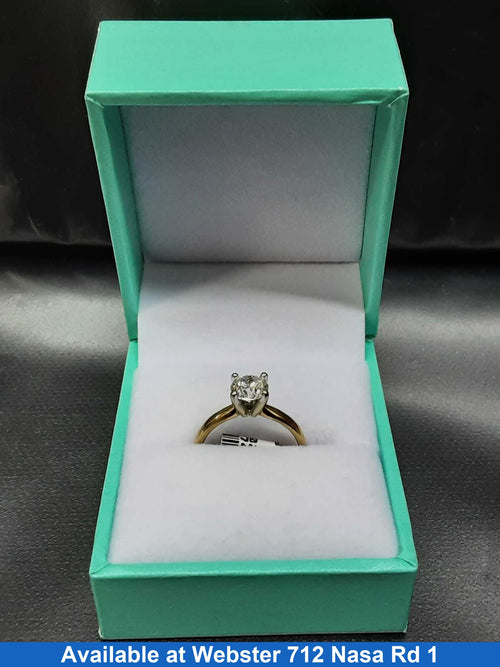 Women's Ring - Solitaire - Yellow Gold 10k (.417) 2.3 grams Size 4