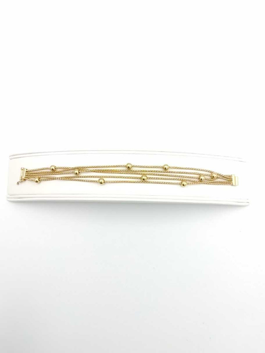 Bead Bracelet - Yellow Gold 14k (.585) 12 grams 7 inch